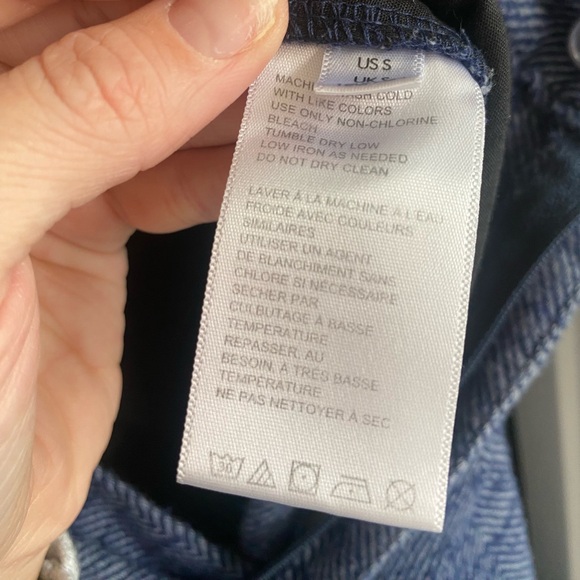 Urban Outfitters High-Rise Wide Leg Herringbone Trouser Pants Blue-Size S - Picture 7 of 9